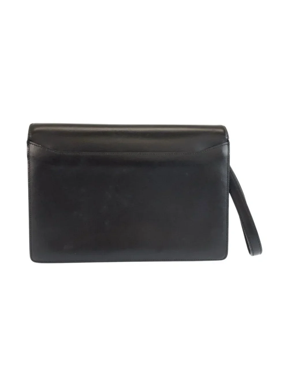 Cartier Pasha Black Silver Leather Clutch